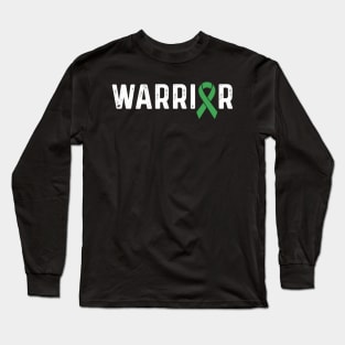 Traumatic Brain Injury Awareness Green Ribbon Tbi Warrior Long Sleeve T-Shirt